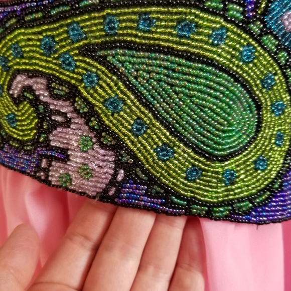 Vintage Hand Beaded Adjustable Belt - Picture 10 of 17